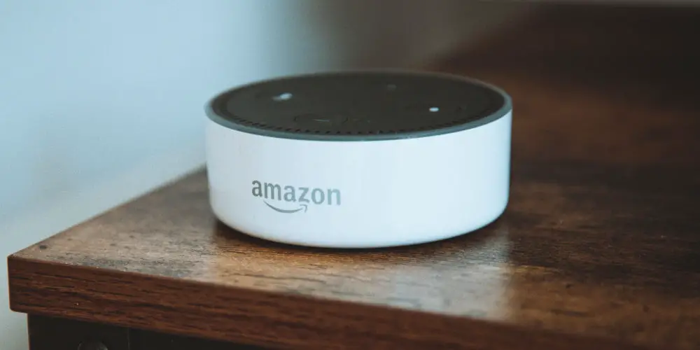 Amazon echo dot on table