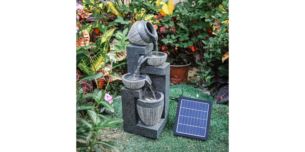 BTGGG Solar Powered Rockery Fountain