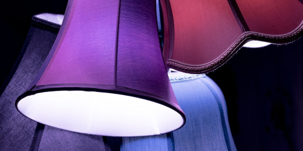 Colourful lampshades