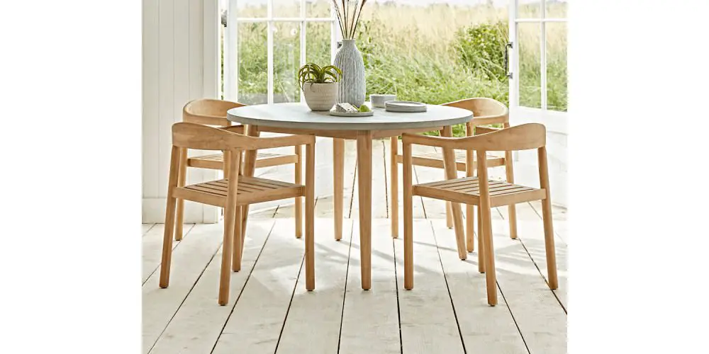 Cox & Cox Concrete Topped Round Dining Table