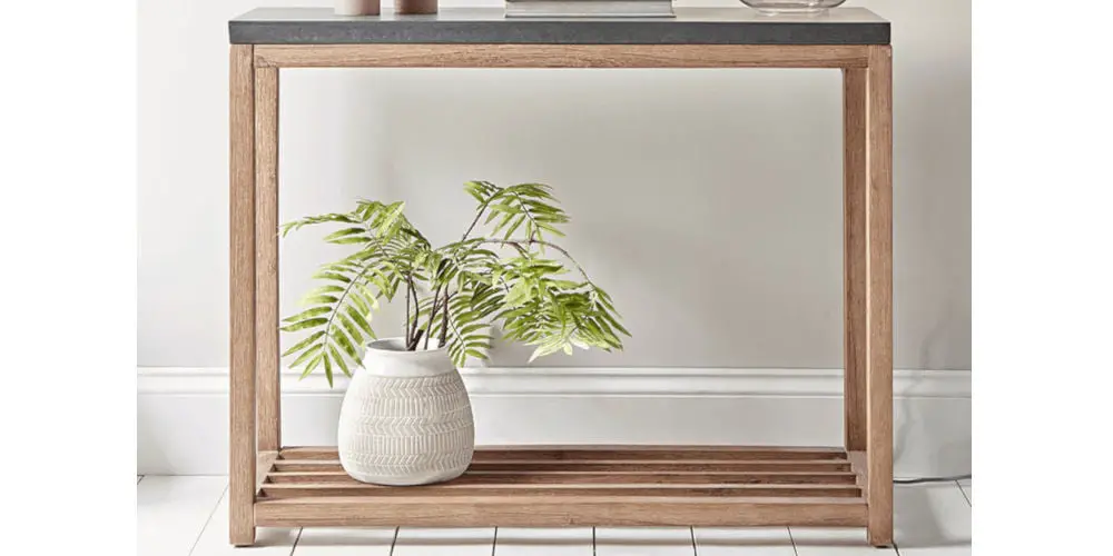 Cox & Cox Grey Topped Console Table