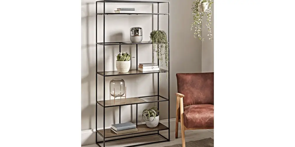 CoxCox Textured Gold Topped Shelf Unit