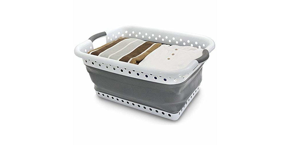 Denny International Collapsible Laundry Basket grey