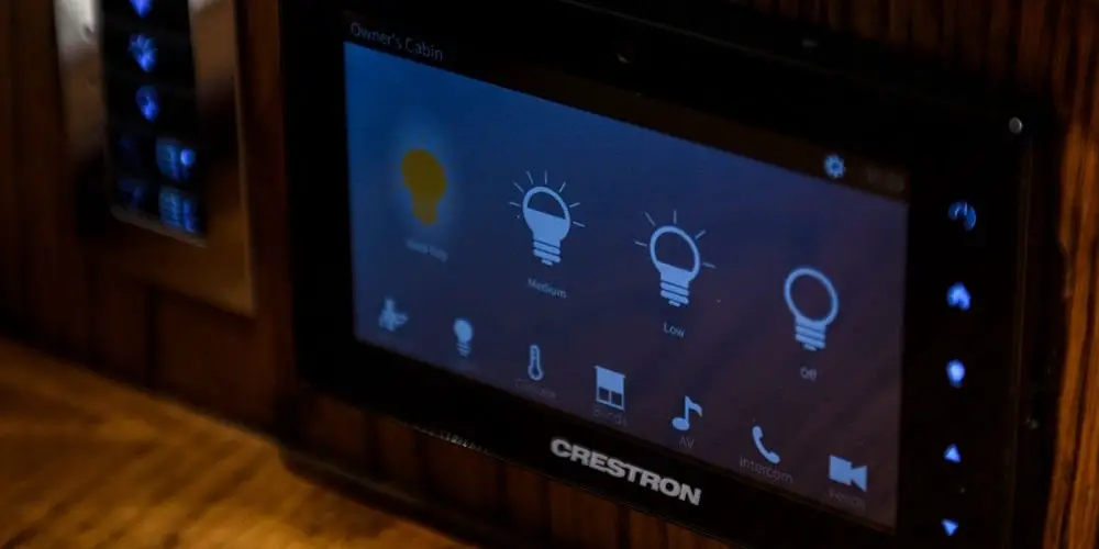 Google Assistant Crestron home control panel