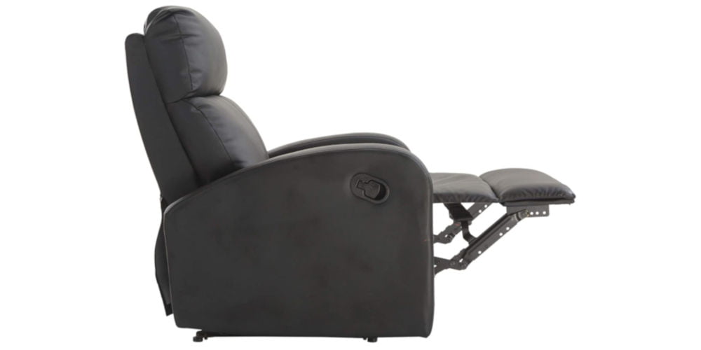 Stavern Four Point Massage Upholstered Swivel and Recliner Chair With Black Legs 