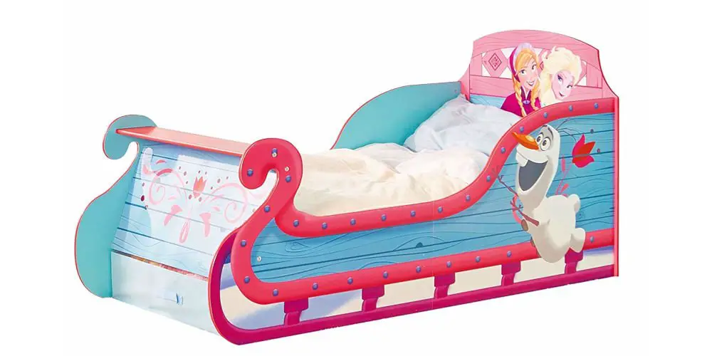 HelloHome Disney Frozen Sleigh Kids Toddler Bed