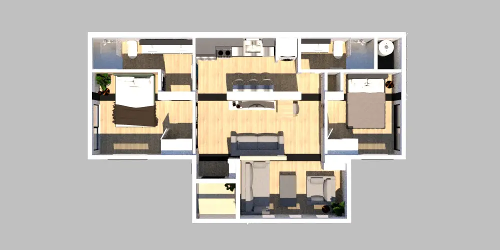 Kubed Living 2 bedroom