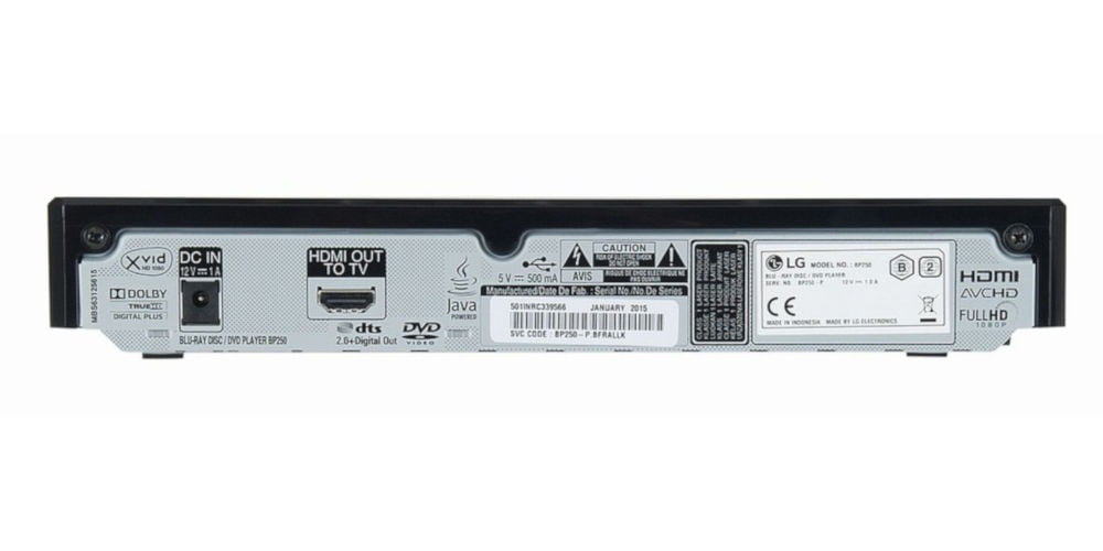 LG BP250 Blu-ray Player rear