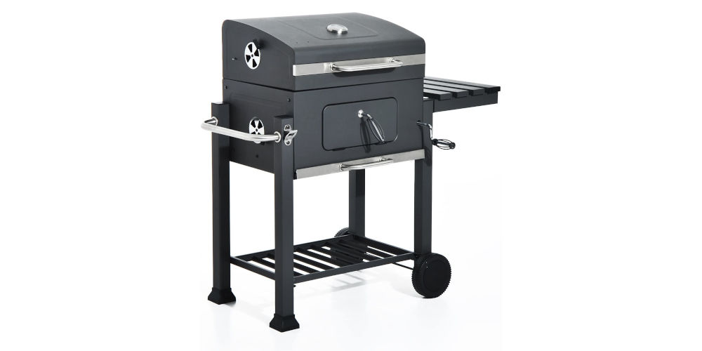 Outsunny Charcoal Grill BBQ Trolley