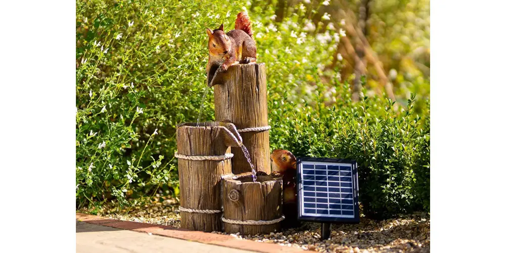 Primrose Solar Helpful Squirrels Water Feature