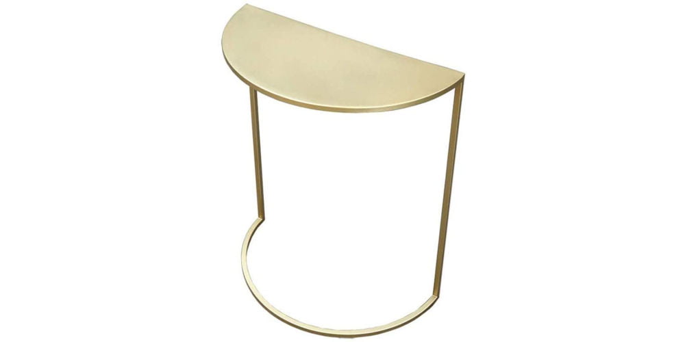 QULONG Nordic Metal Half Moon Console Table