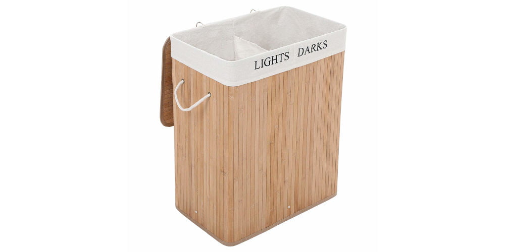 SONGMICS Bamboo Laundry Basket