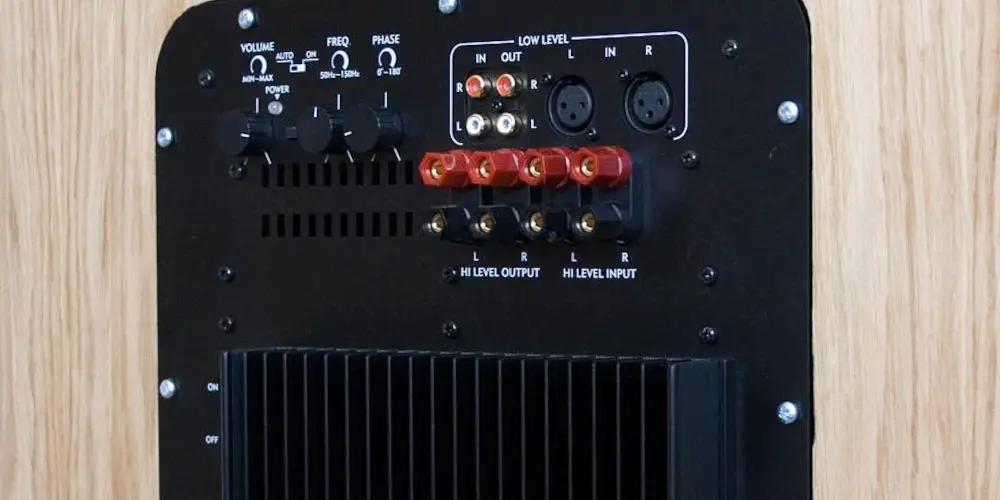 Subwoofer inputs panel