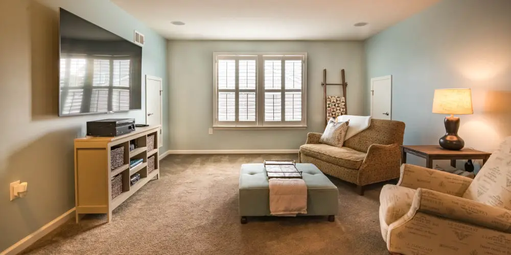 TV room with AV receiver