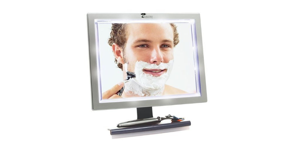 ToiletTree Products Deluxe LED Fogless Shower Mirror with Squeegee