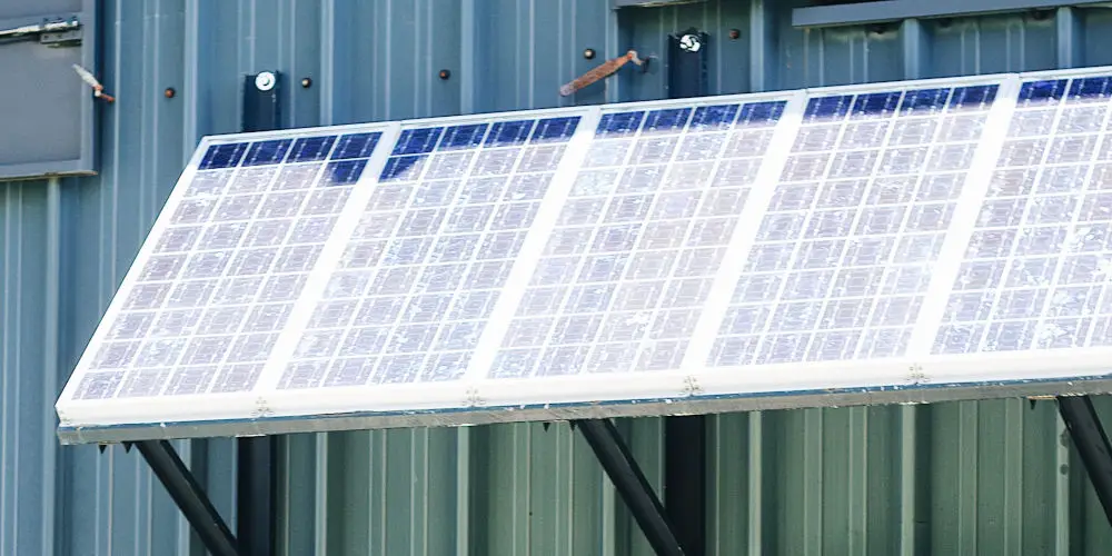 Wall-mounted solar panels