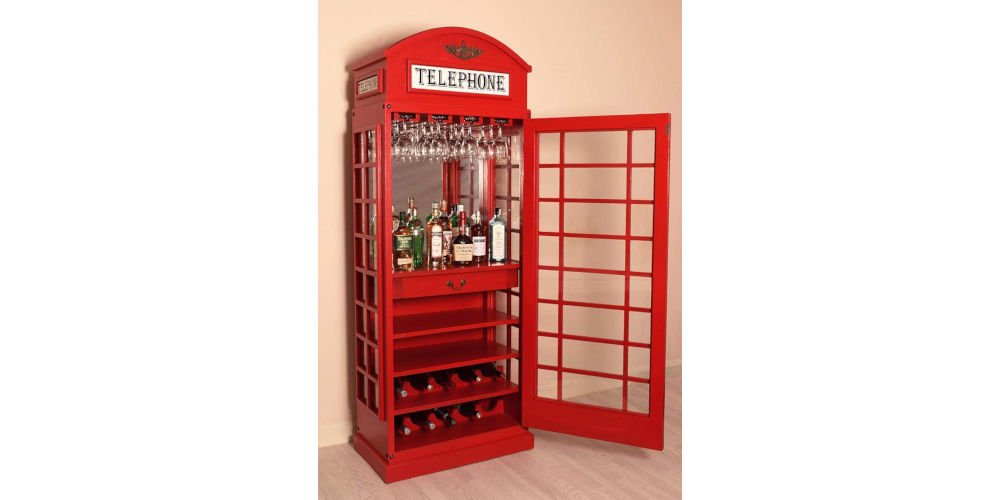 White Star Telephone Box Drinks Cabinet