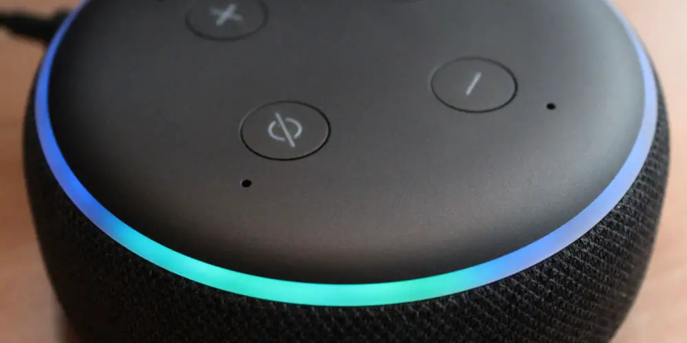 alexa echo dot blue light