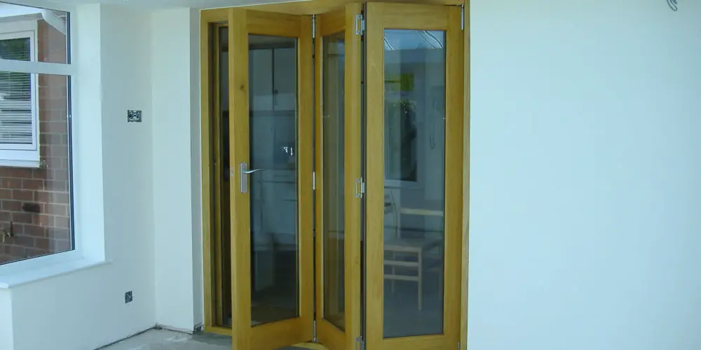 aluminium bifold doors inside