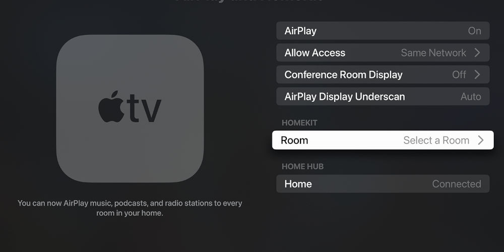 apple tv remote home app