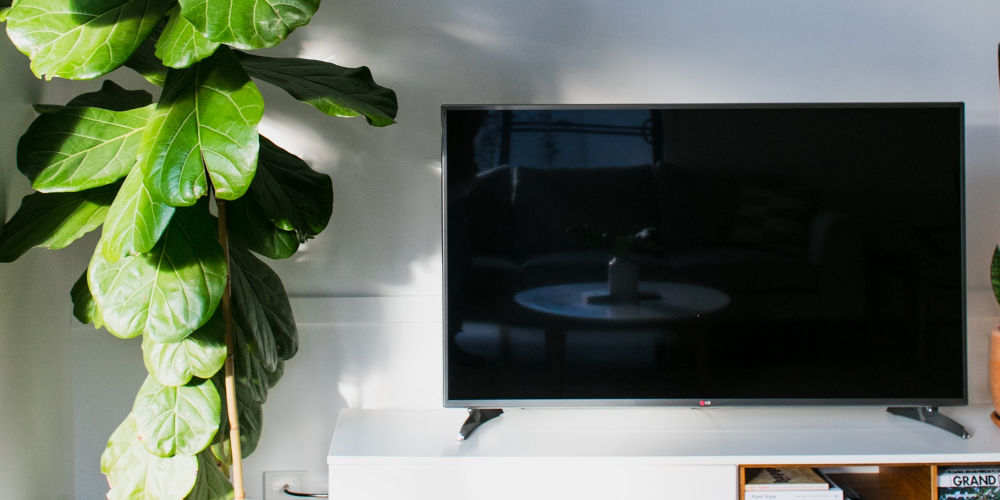 ideal TV location living room
