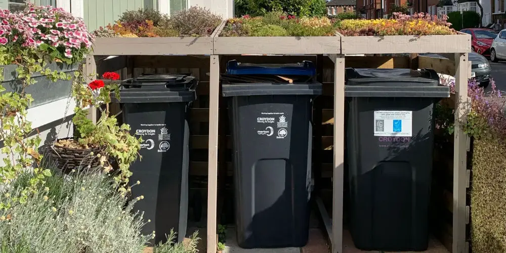 living roof bin store Little Terraced House