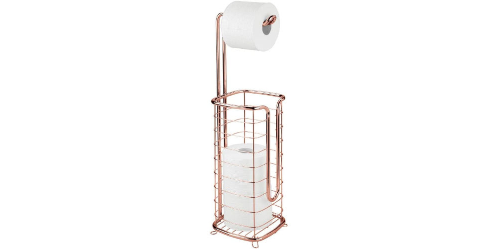 mDesign gold Toilet Roll Holder