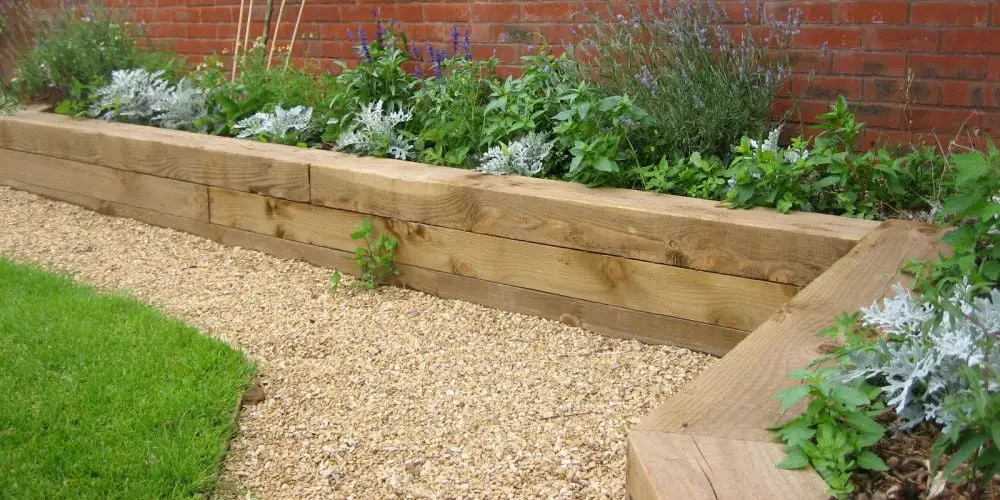 railway sleepers border Norman Piette Ltd