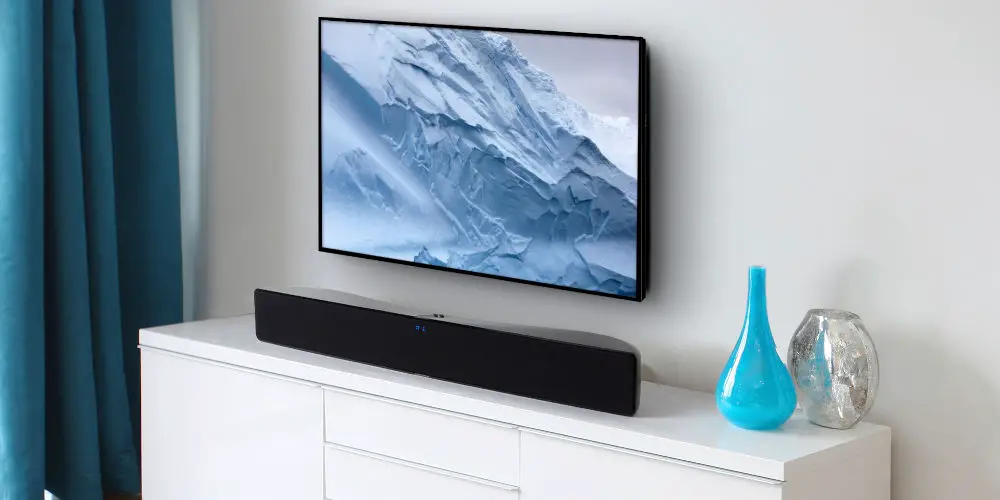 soundbar infront tv