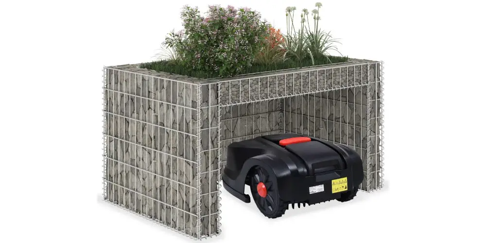 vidaXL Lawn Mower Garage with Raised Bed